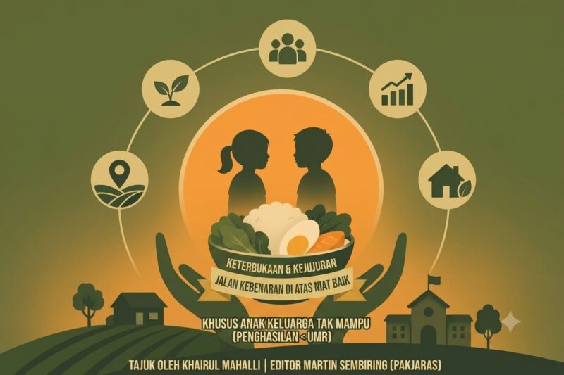 Ilustrasi kebijakan investasi negara melalui Program Makan Bergizi Gratis (MBG) yang difokuskan bagi keluarga berpenghasilan di bawah UMR guna mendukung gizi anak dan ekonomi rakyat kecil.