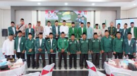 Wakil Bupati Batu Bara, Syafrizal, saat menyampaikan sambutan dalam Musda V Al-Jam’iyatul Washliyah Kabupaten Batu Bara di Kecamatan Talawi