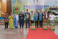 Wakil Bupati Batu Bara Syafrizal, S.E., M.AP., menghadiri Perayaan Paskah Oikumene Tahun 2026 di Gedung Sopo Toba, Kecamatan Air Putih, sekaligus menyerahkan 100 paket sembako kepada anak yatim piatu sebagai bentuk kepedulian sosial Pemerintah Kabupaten Batu Bara.