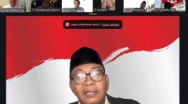 Webinar Rumah Kebangsaan Pancasila (RKP) membahas penguatan nilai Pancasila dan ekonomi Marhaen sebagai solusi menghadapi krisis global, Senin (4/5/2026).