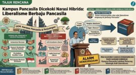 Pidato di Universitas Gadjah Mada memicu kritik terkait dugaan masuknya narasi liberalisme dalam bingkai nilai Pancasila dan pendidikan tinggi.