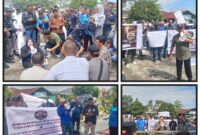 Puluhan wartawan dari berbagai media online dan cetak melakukan aksi damai di depan Lapas Kelas IIA Labuhan Ruku, Kabupaten Batu Bara, Senin (11/5/2026). Dalam aksi tersebut, para jurnalis menyampaikan tuntutan terkait dugaan intimidasi, penghalangan peliputan, serta mendesak peningkatan transparansi dan pelayanan informasi publik di lingkungan lapas.