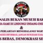 Poster solidaritas wartawan Batu Bara berisi seruan menolak penghalangan tugas jurnalistik serta ajakan menjaga kebebasan pers demi demokrasi yang sehat.