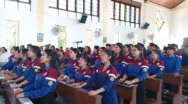 Generasi muda Paroki Simalingkar B Medan menyuarakan semangat pelayanan berdaulat, etika, dan komunikasi manusiawi dalam peringatan Hari Komunikasi Sedunia ke-60 tahun 2026.