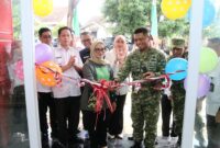 Dandim 0429/Lamtim Letkol Inf Danang Setiaji bersama Forkopimda mengikuti peresmian 1.061 KDKMP secara virtual di Desa Margototo, Kecamatan Metro Kibang.