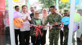 Dandim 0429/Lamtim Letkol Inf Danang Setiaji bersama Forkopimda mengikuti peresmian 1.061 KDKMP secara virtual di Desa Margototo, Kecamatan Metro Kibang.