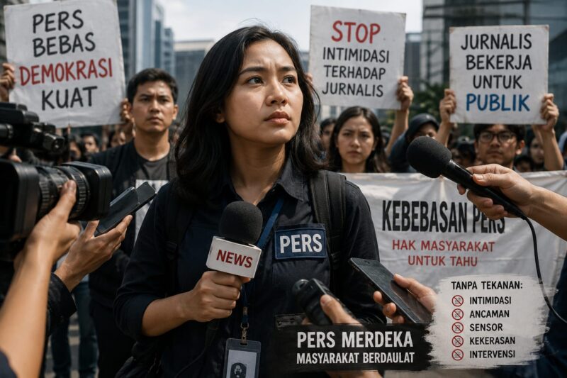 Jurnalis dan media massa memiliki peran penting dalam menjaga demokrasi melalui penyampaian informasi yang independen dan berimbang.