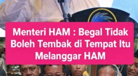 Menteri HAM Natalius Pigai menegaskan bahwa tindakan tembak langsung terhadap pelaku begal tanpa proses hukum bertentangan dengan prinsip hak asasi manusia.
