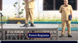 Sekda Kota Binjai Chairin F. Simanjuntak saat memimpin apel gabungan Pemko Binjai di Lapangan Apel Pemko, Senin (18/5/2026).