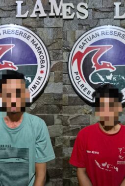 Satresnarkoba Polres Lampung Timur Amankan Dua Terduga Pelaku Penyalahgunaan Narkotika
